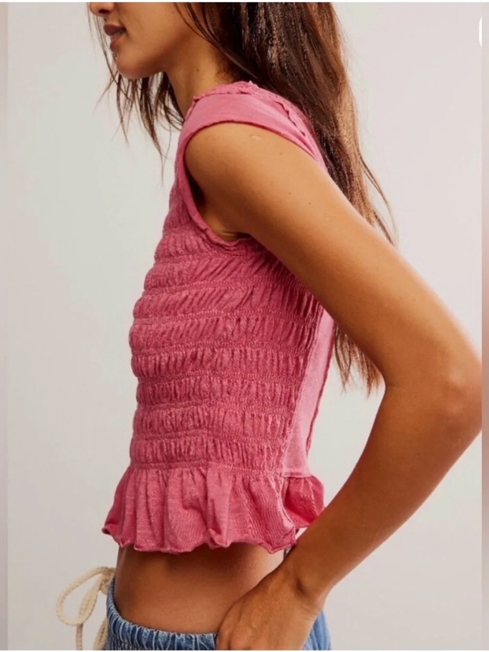 Free People We The Free Sylvie Tee. NWT. Soothing petal
